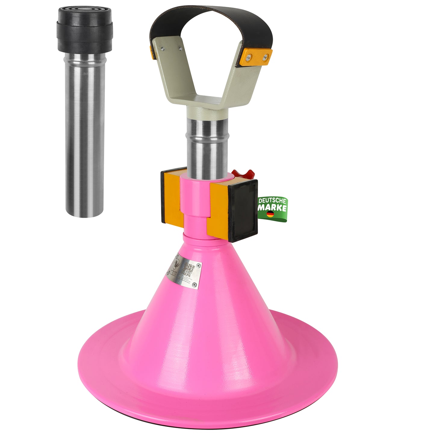 Farrier Hoof Stand.German Technology for Farriers Shoeing Stand, Trimming Hoof Stand for All Horse Sizes Strong 90 lb Magnet, Non-Slip Rubber Base (Pink)
