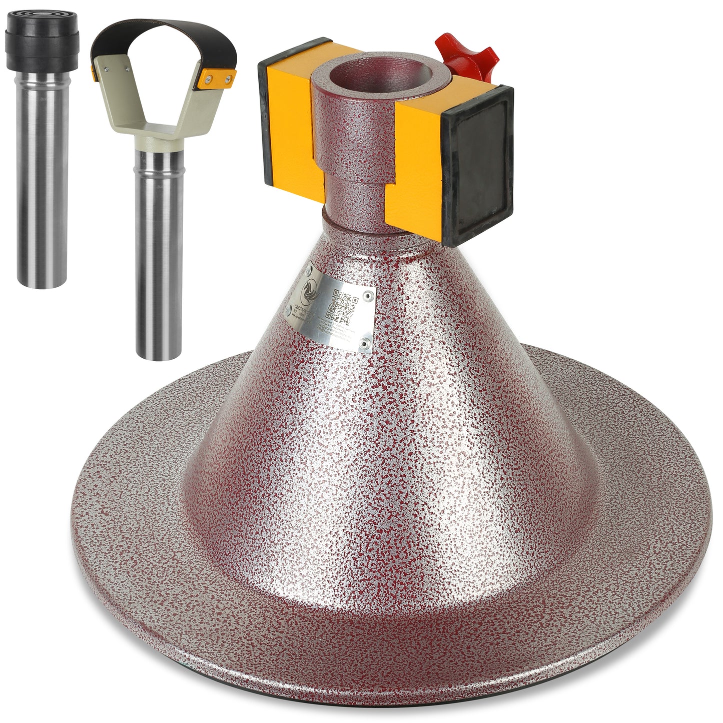 Farrier Hoof Stand.German Technology for Farriers Shoeing Stand, Trimming Hoof Stand for All Horse Sizes Strong 90 lb Magnet, Non-Slip Rubber Base (Red)