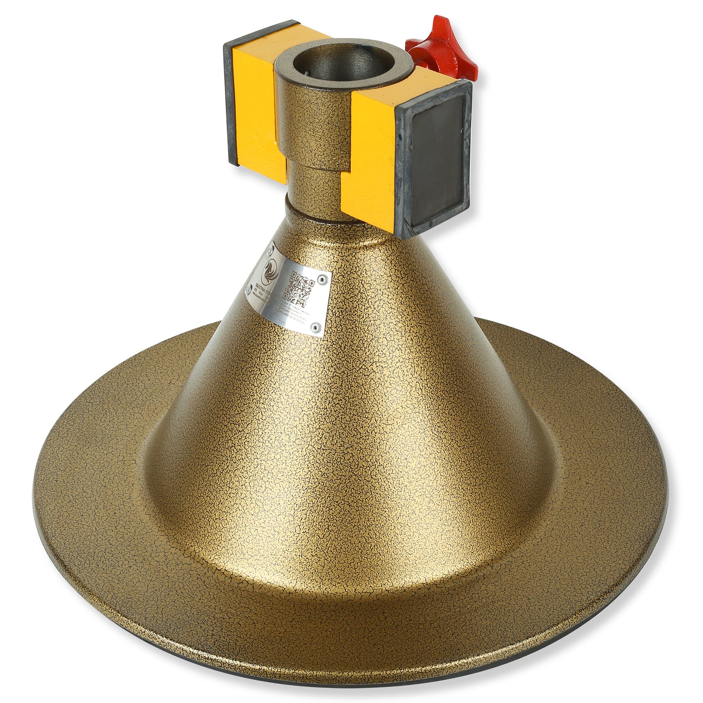 Farrier Hoof Stand.German Technology for Farriers Shoeing Stand, Trimming Hoof Stand for All Horse Sizes Strong 90 lb Magnet, Non-Slip Rubber Base (Gold)