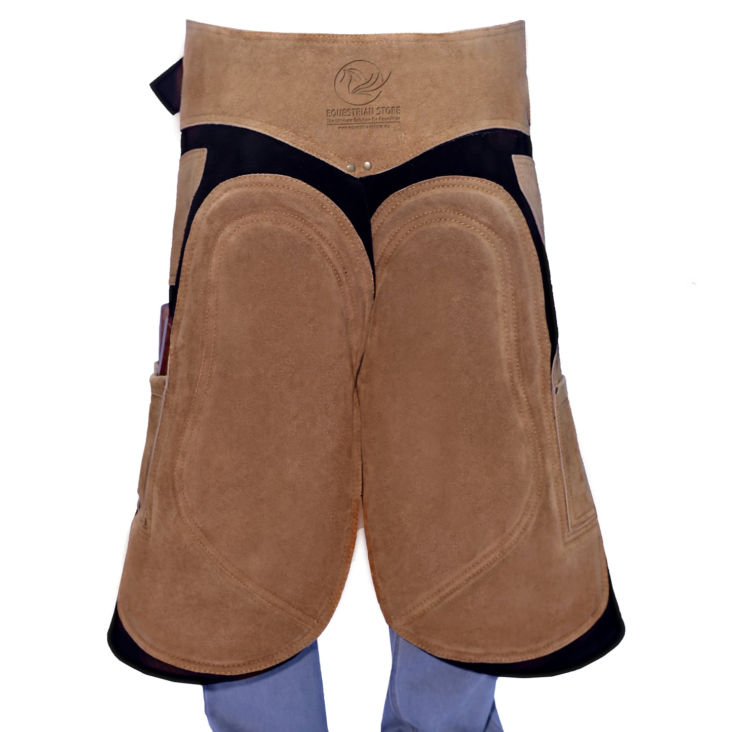 Farrier Apron 70cm(27 Inches) Full Leather Professional Farrier Chaps, Back Support, Adjustable Waist (71cm to 133cm) 28"-52"