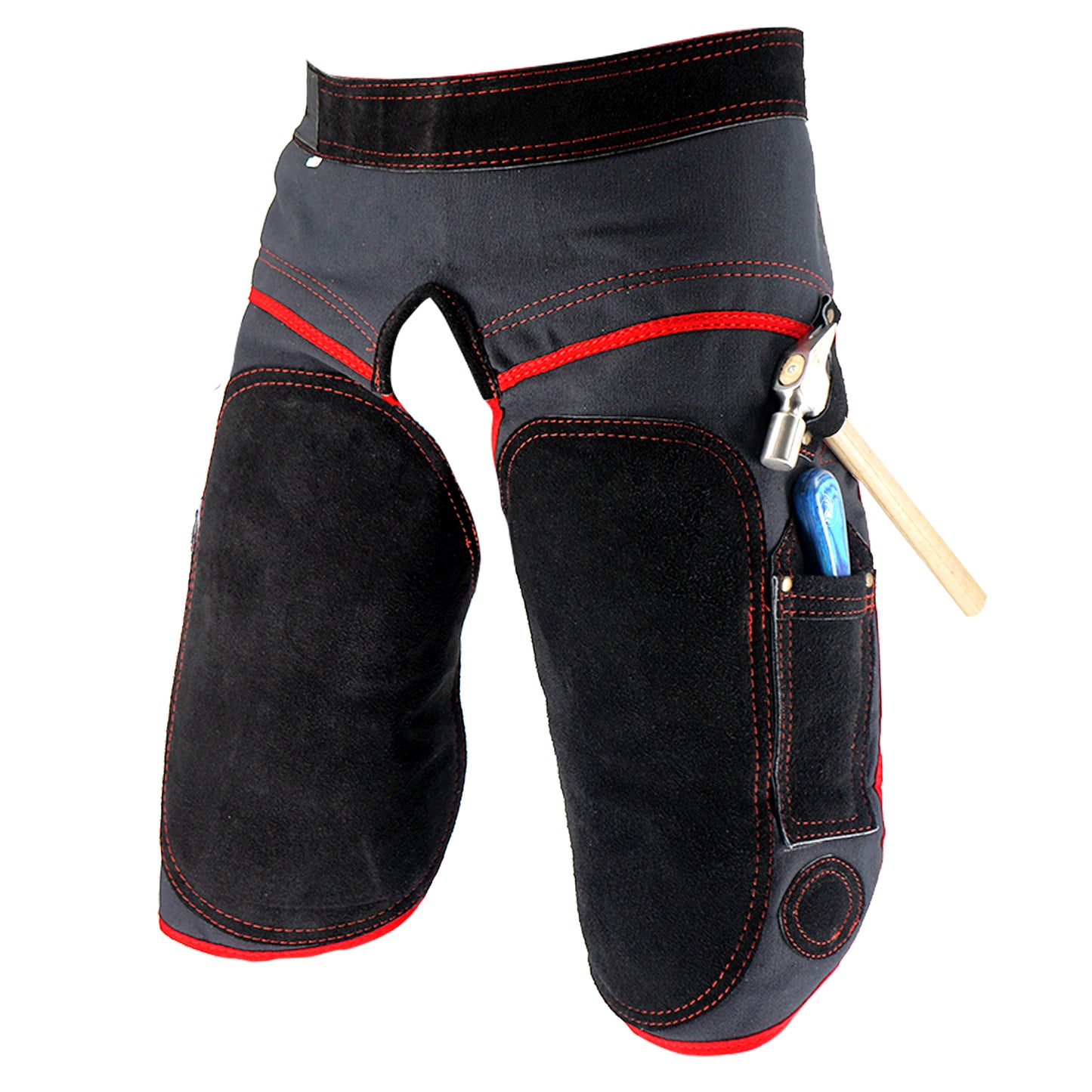 Premium Leather Farrier Apron with Heavy-Duty Canvas, Adjustable Ambidextrous Tool Pockets, EVO Foam Padding, Breathable Air-Mesh – Professional Farrier Chaps for Horseshoeing, Hoof Trimming. 59cm-23 Inches
