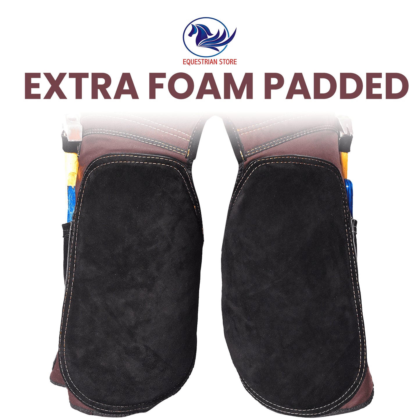 Premium Leather Farrier Apron with Heavy-Duty Canvas, Adjustable Ambidextrous Tool Pockets, EVO Foam Padding, Breathable Air-Mesh – Professional Farrier Chaps for Horseshoeing, Hoof Trimming. 59cm-23 Inches