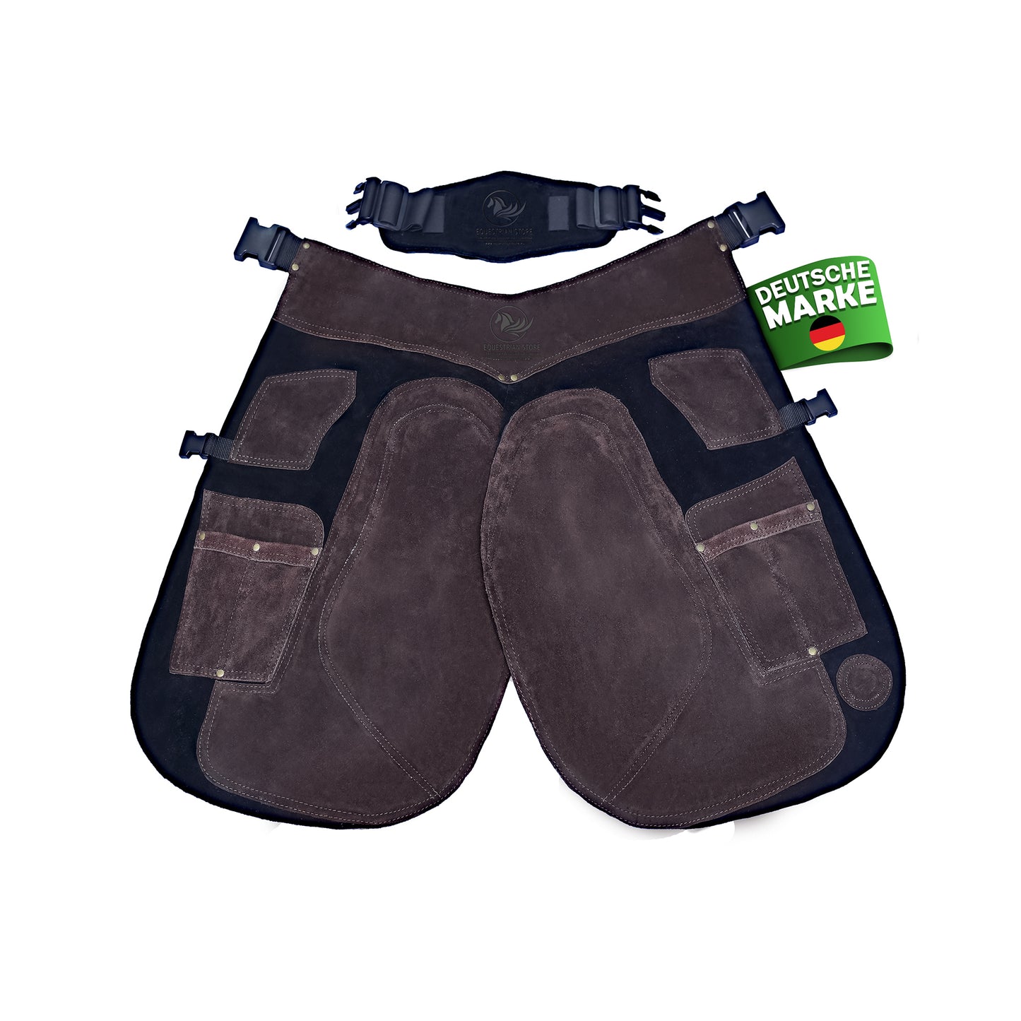 Farrier Apron 70cm(27 Inches) Full Leather Professional Farrier Chaps, Back Support, Adjustable Waist (71cm to 133cm) 28"-52"