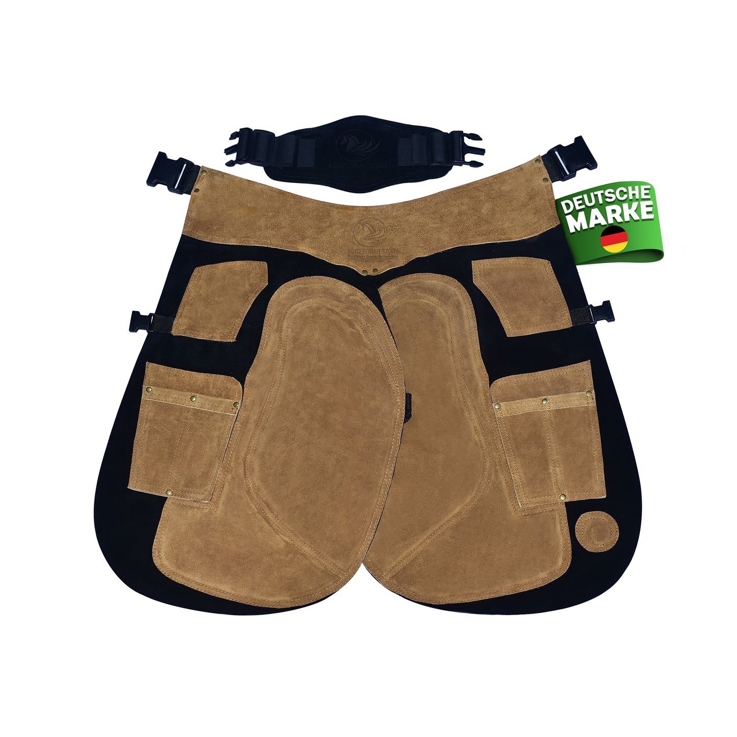 Farrier Apron 70cm(27 Inches) Full Leather Professional Farrier Chaps, Back Support, Adjustable Waist (71cm to 133cm) 28"-52"