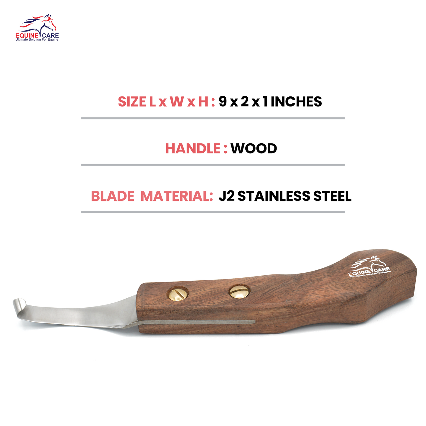 Professional Hoof Knife – Stainless Steel Farrier Tool for Horse Hoof Trimming-Right-Handed