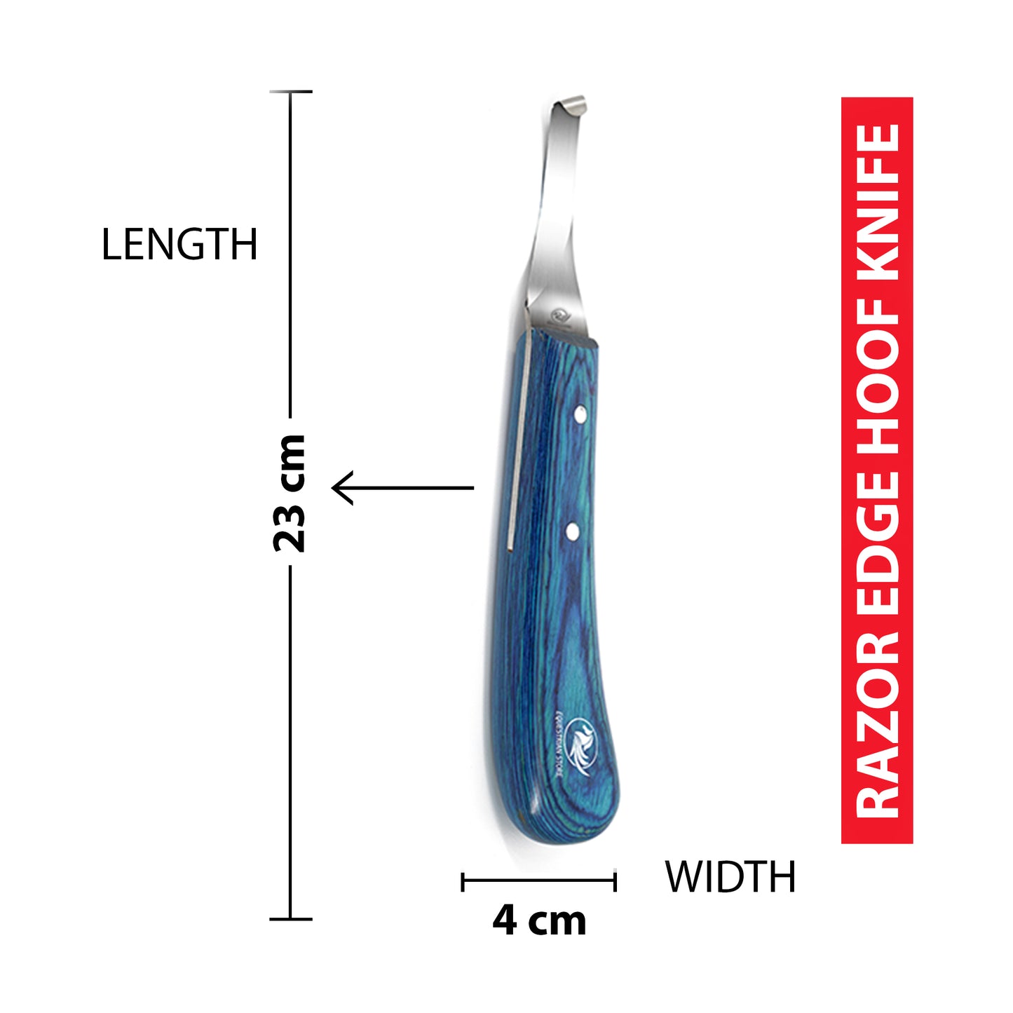 Professional Hoof Knife – Stainless Steel Farrier Tool for Horse Hoof Trimming-Right-Handed
