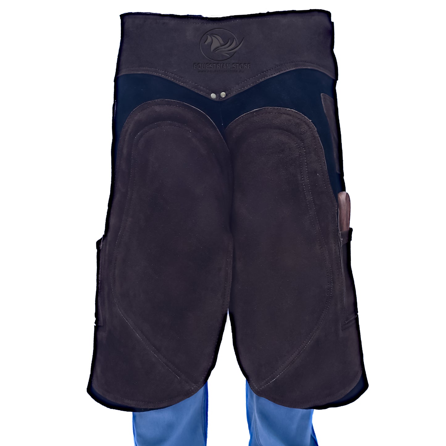 Farrier Apron 65cm(25Inches) Full Leather Professional Farrier Chaps, Back Support, Adjustable Waist (71cm to 133cm) 28"-52"