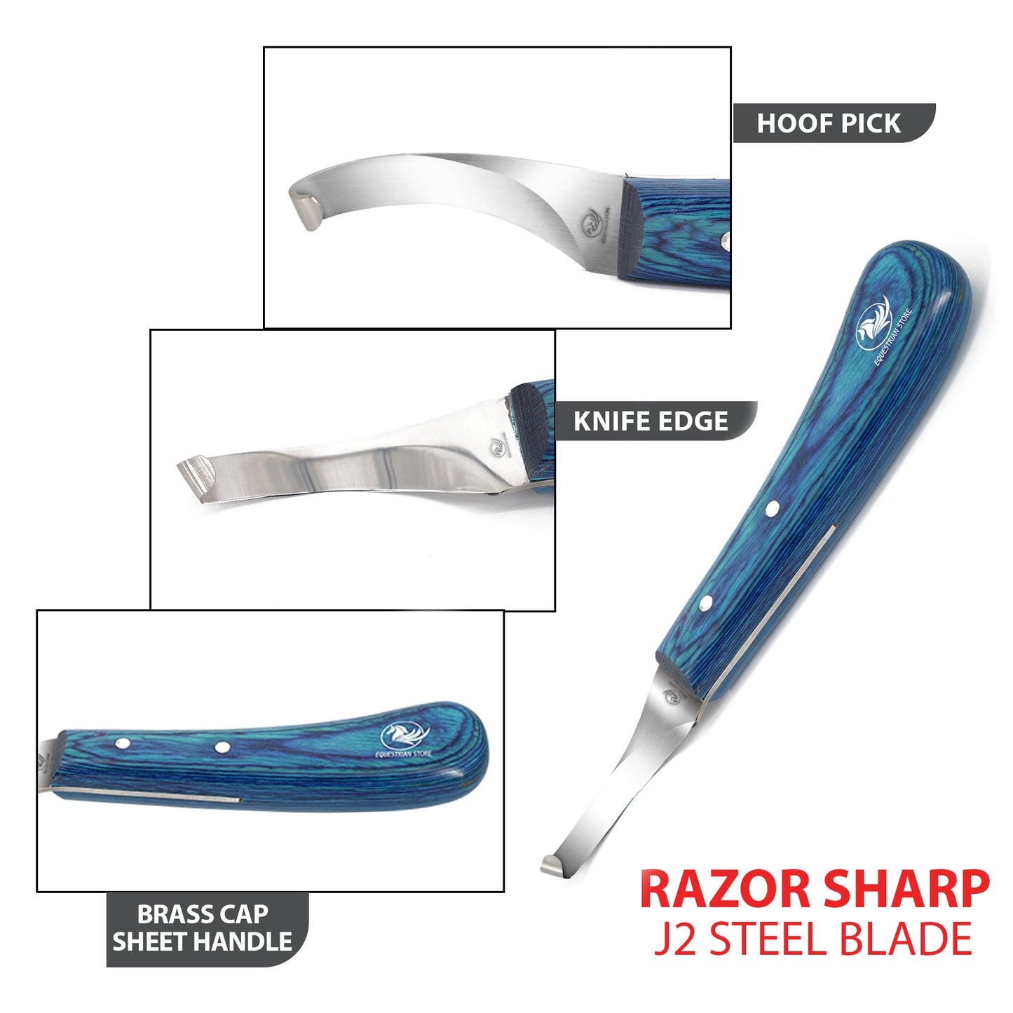 Professional Hoof Knife – Stainless Steel Farrier Tool for Horse Hoof Trimming-Right-Handed