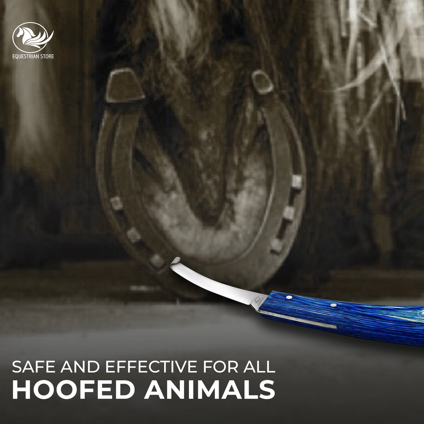 Professional Hoof Knife – Stainless Steel Farrier Tool for Horse Hoof Trimming-Right-Handed