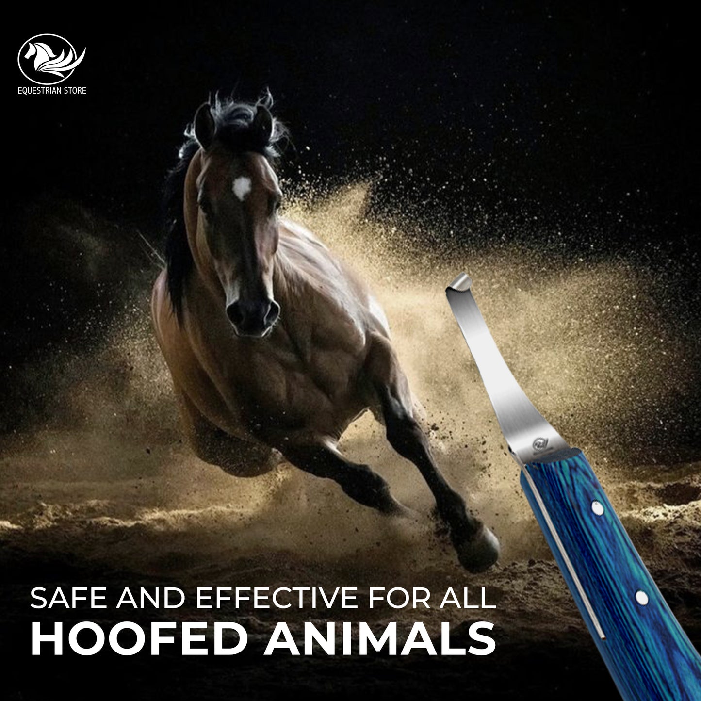 Professional Hoof Knife – Stainless Steel Farrier Tool for Horse Hoof Trimming-Right-Handed