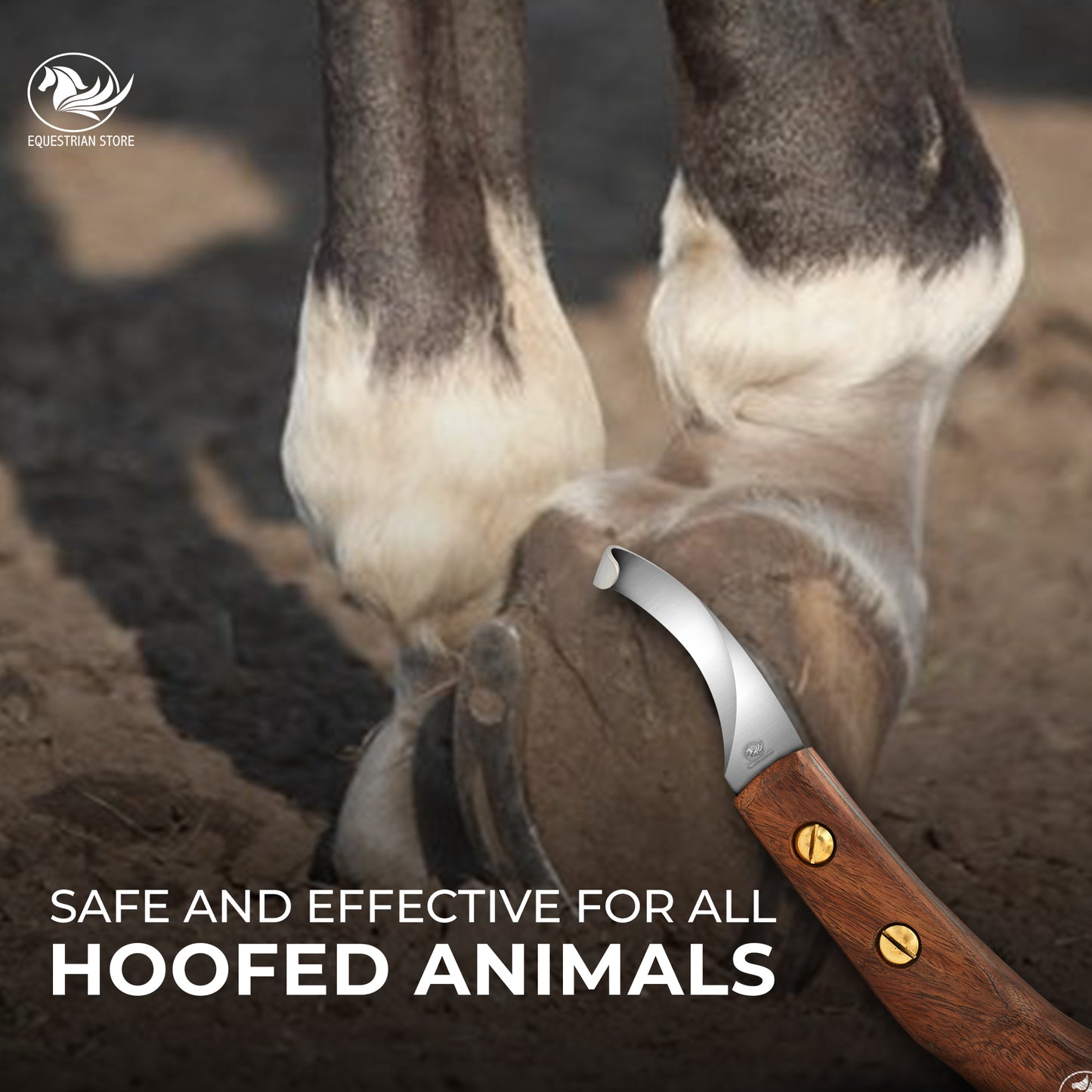 Professional Hoof Knife – Stainless Steel Farrier Tool for Horse Hoof Trimming-Right-Handed