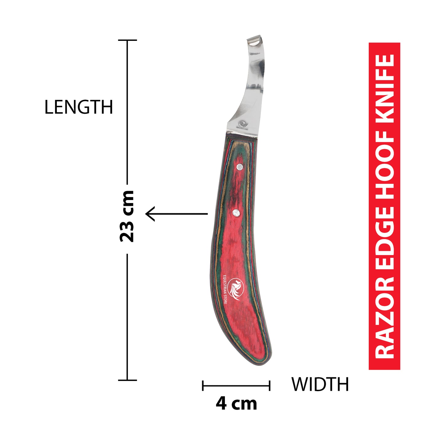 Professional Hoof Knife – Stainless Steel Farrier Tool for Horse Hoof Trimming-Right-Handed
