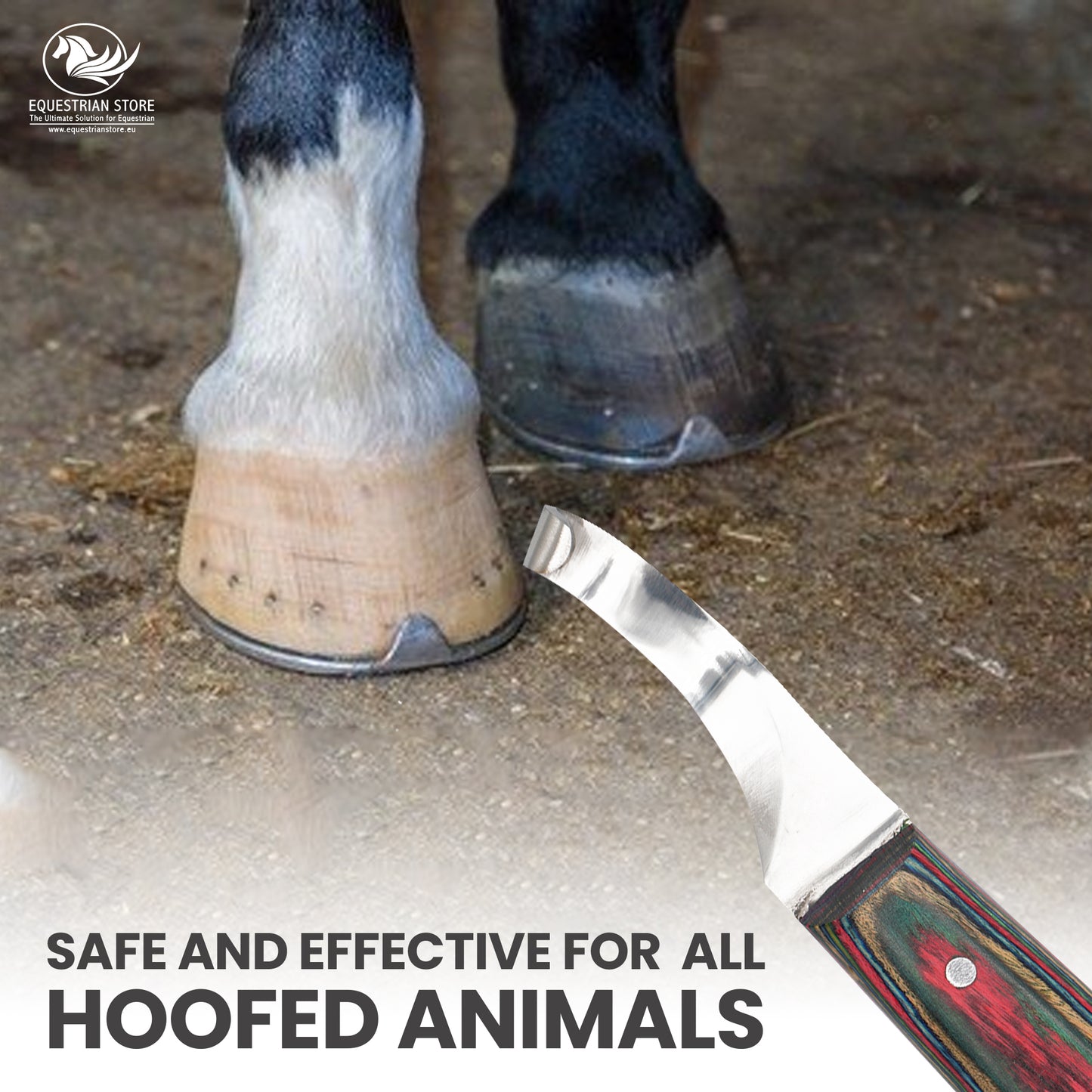 Professional Hoof Knife – Stainless Steel Farrier Tool for Horse Hoof Trimming-Right-Handed